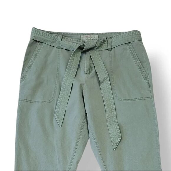 Vineyard Vines Utility Tie Belt Stretch Casual Pants in Sage Olive Size 8 - Picture 4 of 9